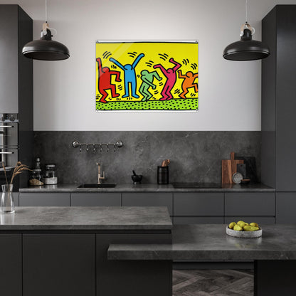 UNTITLED DANCE 1987 - Keith Haring Acrylic Print - 70x100 cm / 28x40″ inches