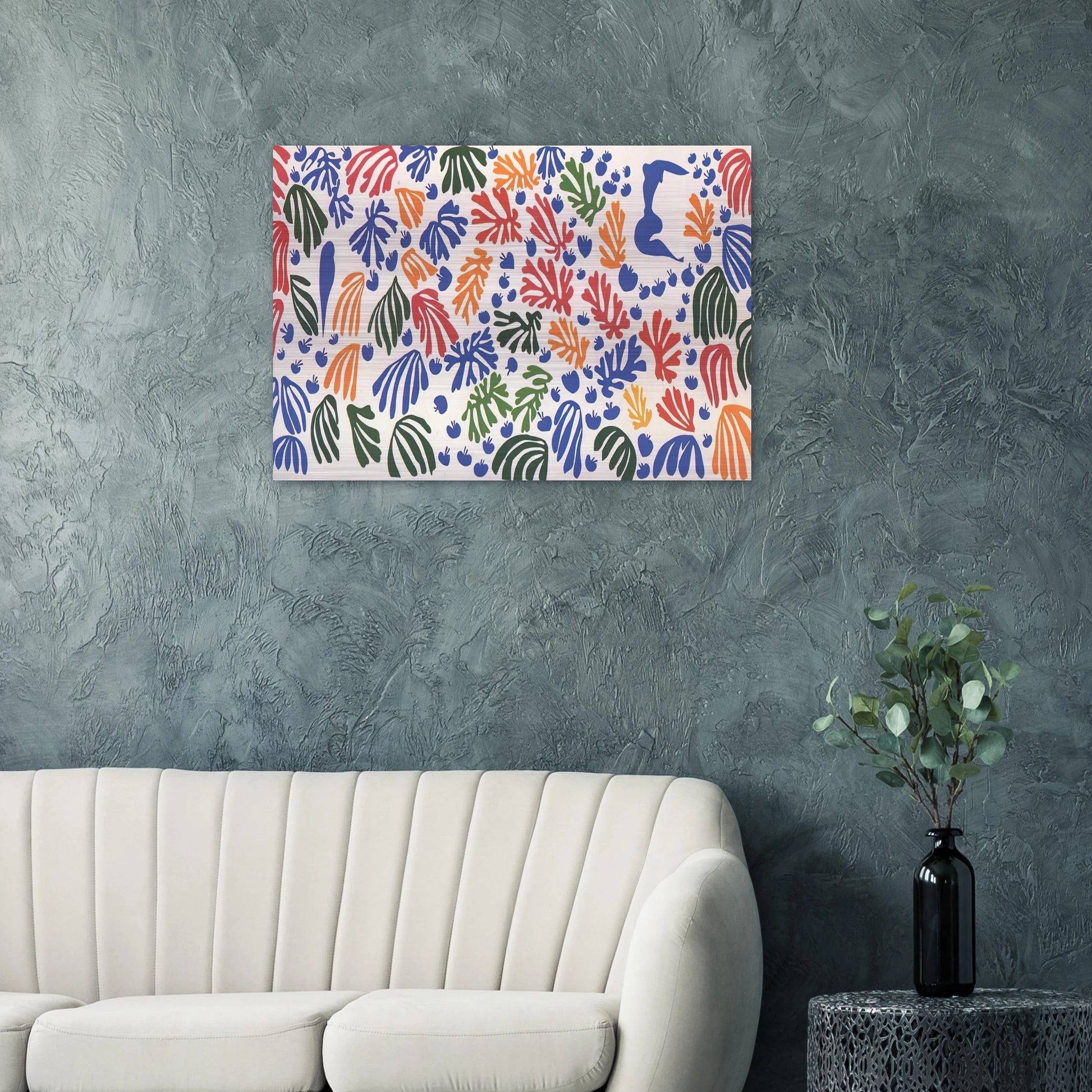 LA PERRUCHE ET LA SIRENE 1952 - Henri Matisse Brushed Aluminum Print - 70x100 cm / 28x40 inches | Henri Matisse Aluminum Print | Henri Matisse Prints