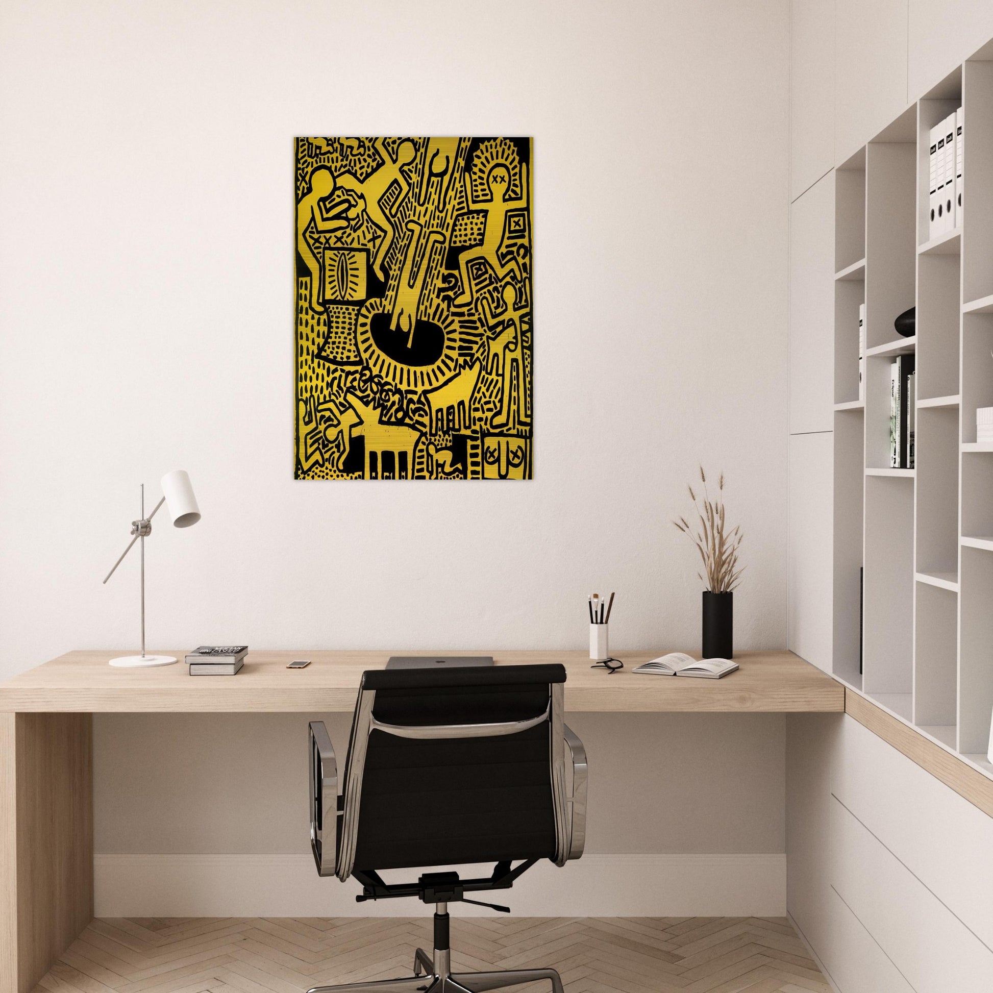 UNTITLED 1981 - Keith Haring Brushed Aluminum Print - 70x100 cm / 28x40 inches | Keith Haring Aluminum Print | Keith Haring Prints