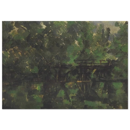 Bridge over the pond - Paul Cézanne Brushed Aluminum Print - 70x100 cm / 28x40 inches | Paul Cézanne Aluminum Print | Paul Cézanne Prints