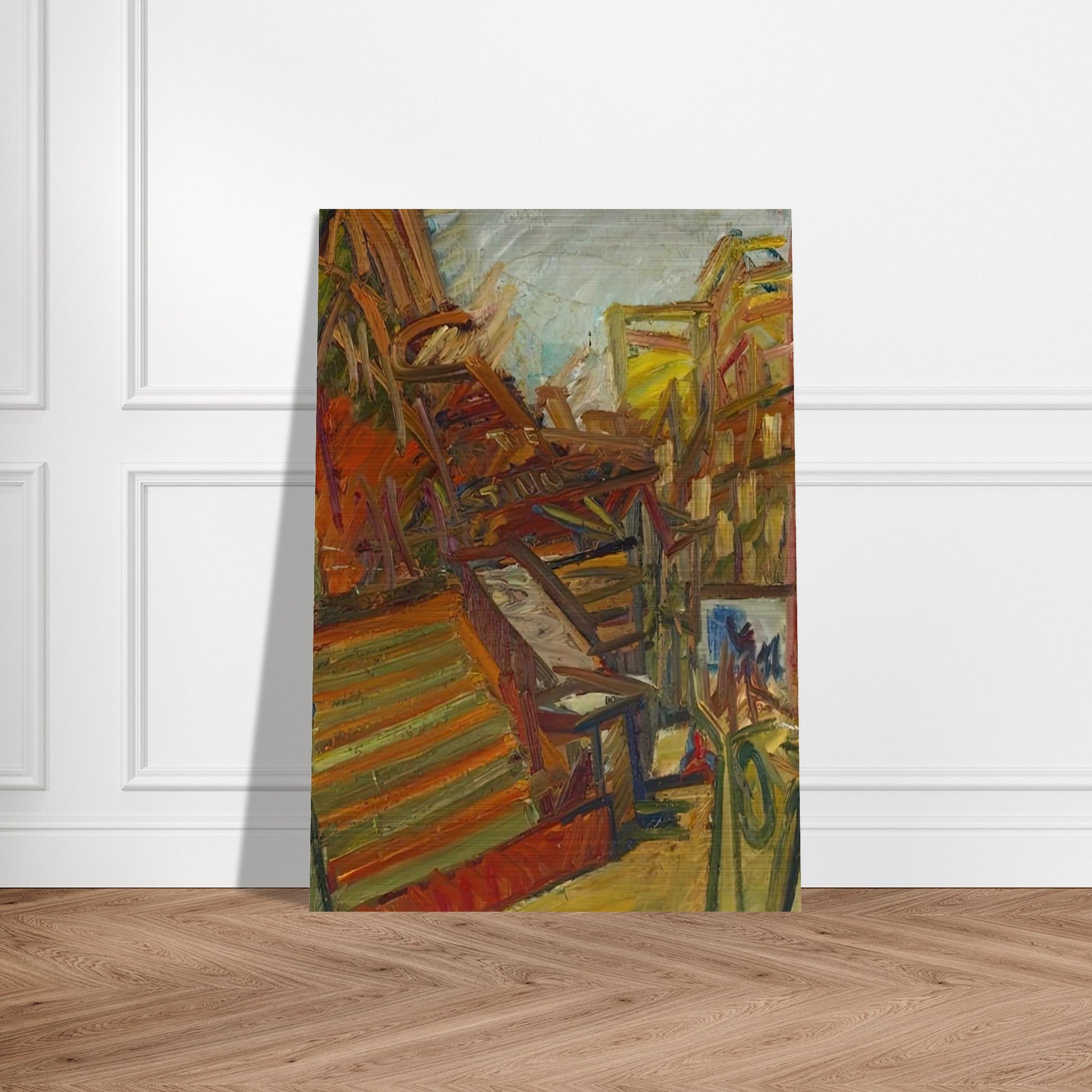 TO THE STUDIOS 1991 - Frank Auerbach Brushed Aluminum Print - 70x100 cm / 28x40 inches | Frank Auerbach Aluminum Print | Frank Auerbach Prints