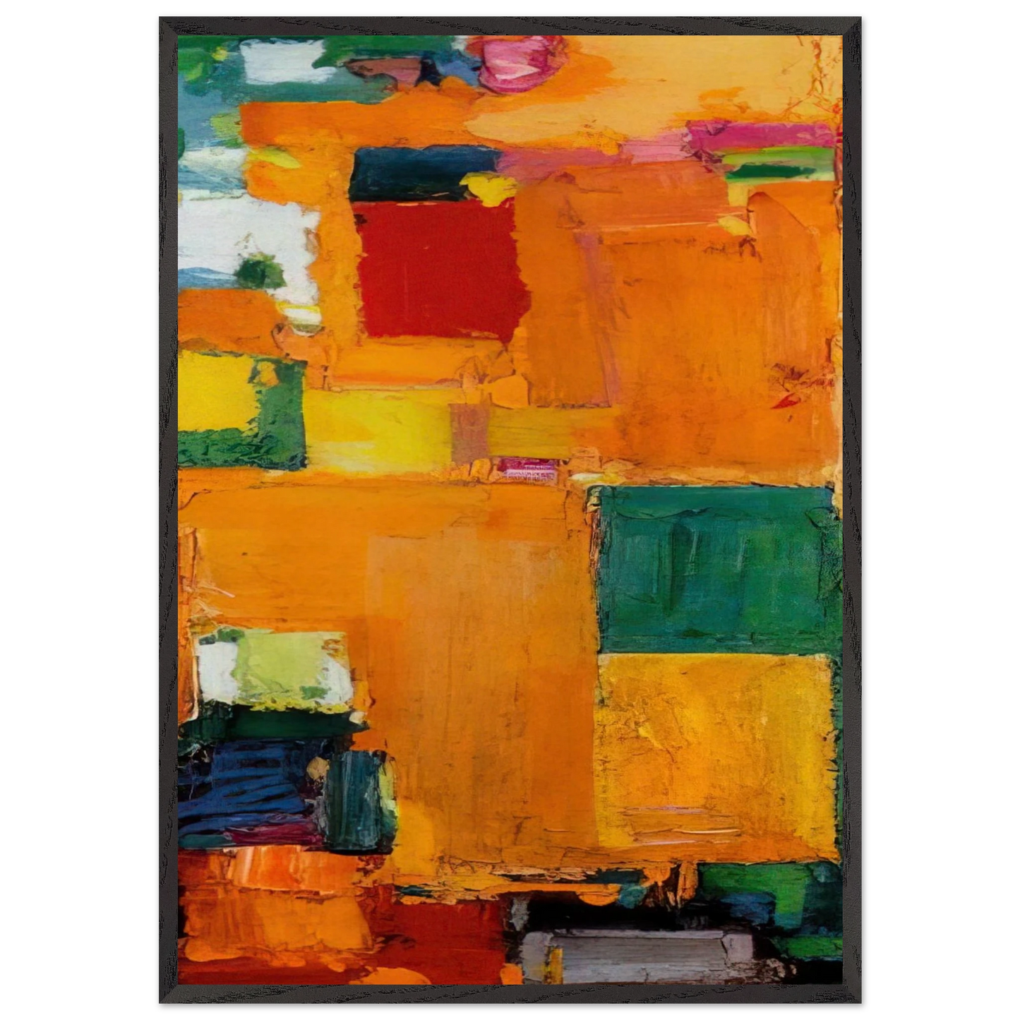 Kaleidos - Hans Hofmann 70x100 cm / 28x40 inches Framed Art Print – Black Wooden Frame