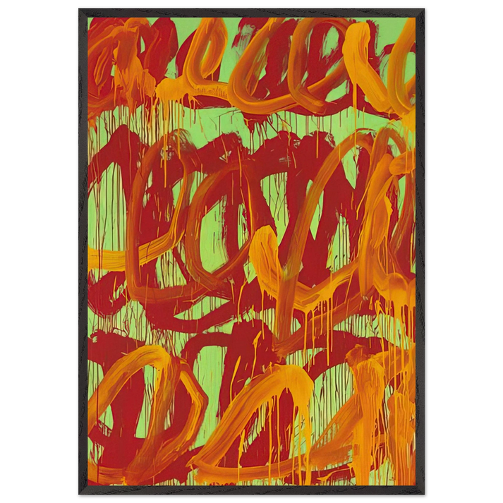 Camino Real  II  - Cy Twombly 70x100 cm / 28x40 inches Framed Art Print – Black Wooden Frame