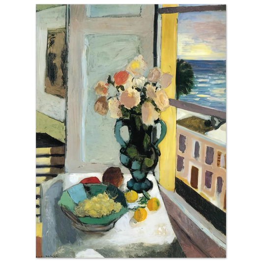 Henri Matisse - FLOWERS IN FRONT OF A WINDOW 1922  75x100 cm / 30x40inches Fine Art Poster