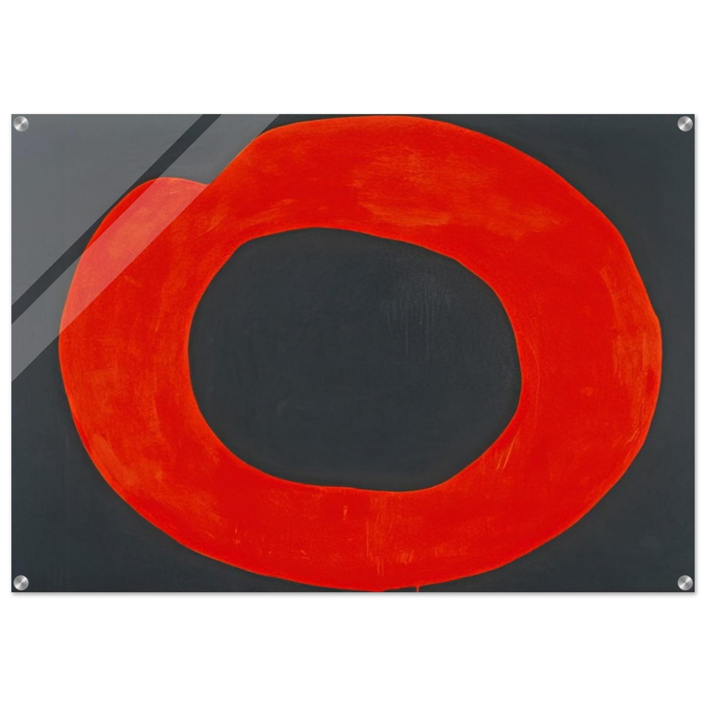 Red Circle on Black - 1965 - Jiro Yoshihara Acrylic Print - 70x100 cm / 28x40″ inches | Jiro Yoshihara Wall Art | Jiro Yoshihara Prints