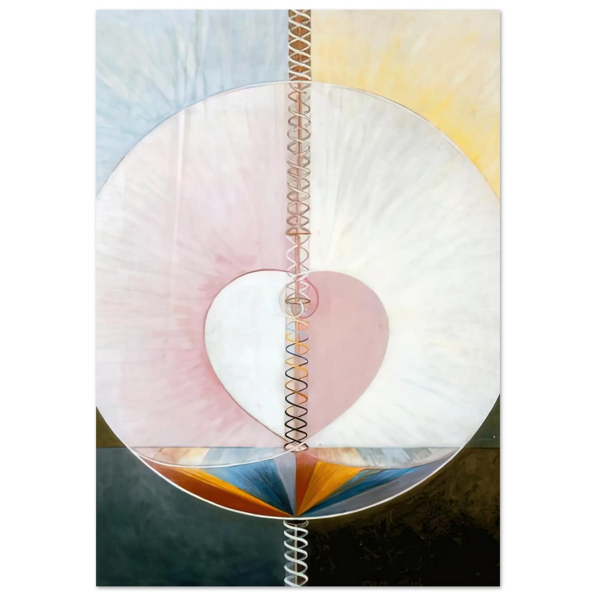 Hilma af Klint - WHAT A HUMAN BEING IS 1910 Wall art - 40x50 cm / 16x20 Inches - Fine Art Poster - -