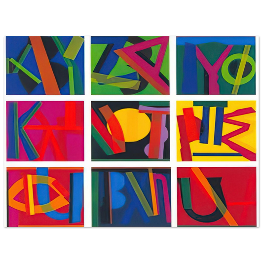 Joao Vieira - Untitled - Lettrism  75x100 cm / 30x40inches Fine Art Poster