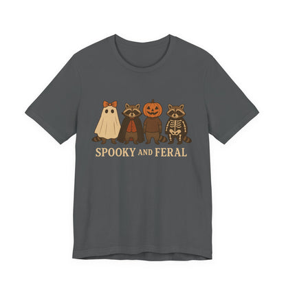 Camiseta de mapache espeluznante, divertida camiseta gráfica de Halloween, bonita camiseta vintage de otoño, moderna camiseta de Halloween para mujer, camiseta de mapache salvaje