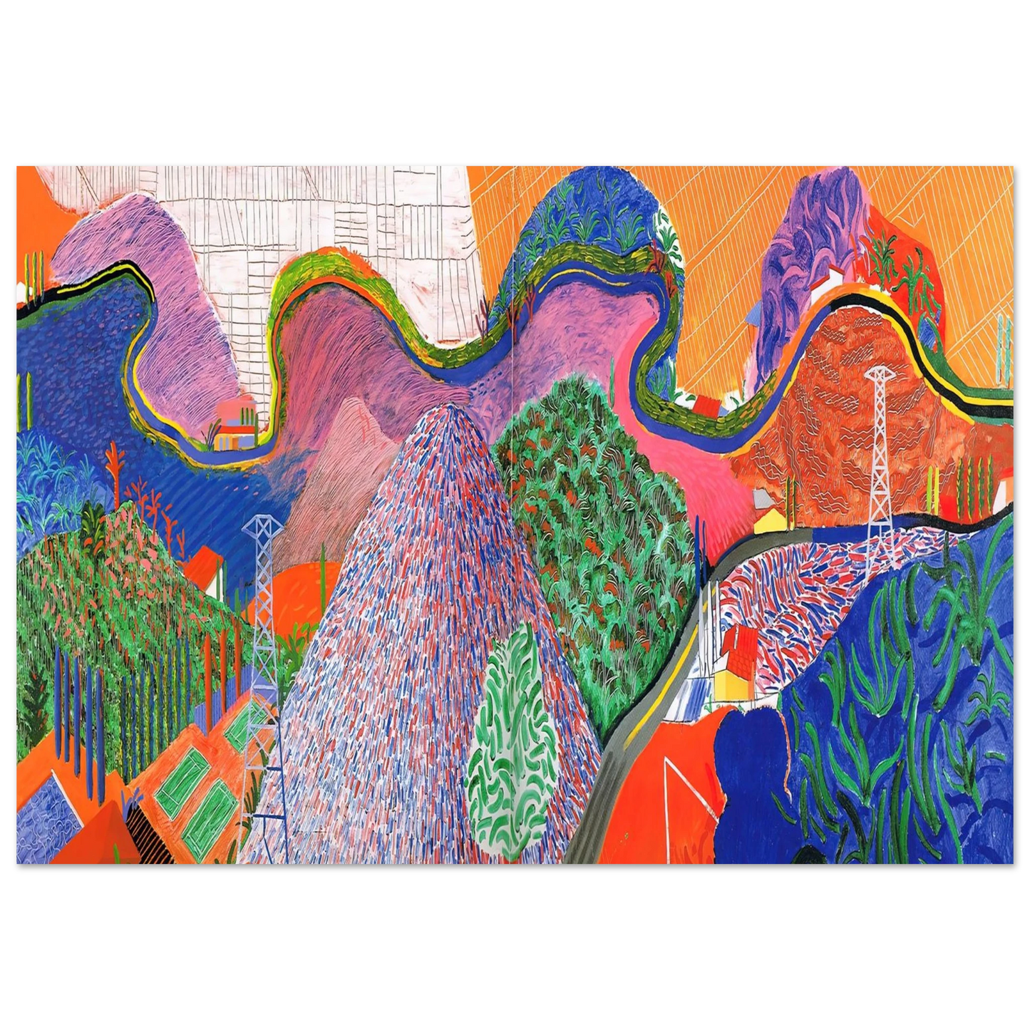 David Hockney - David Hockney Wall art - 13x18 cm / 5x7 inches - Fine Art Poster-canvas - -