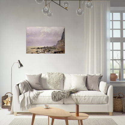 THE CLIFFS OF DOUVRES 1881 - Theo van Rysselberghe Brushed Aluminum Print - 70x100 cm / 28x40 inches | Theo van Rysselberghe Aluminum Print | Theo van Rysselberghe Prints