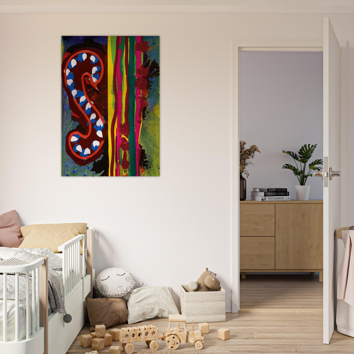 Spirit Night - 18.06.98 - 1998 - John Hoyland Brushed Aluminum Print - 70x100 cm / 28x40 inches | John Hoyland Aluminum Print | John Hoyland Prints