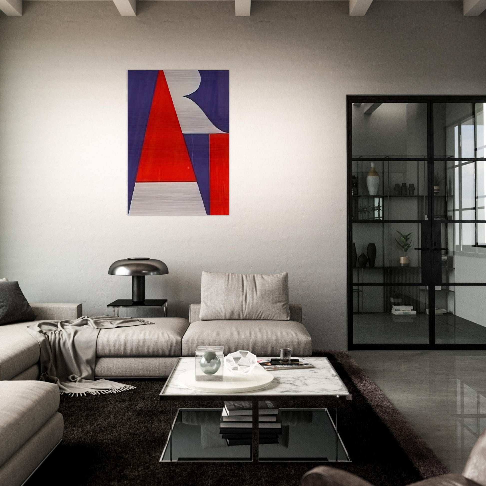 The American Art - Robert Indiana Brushed Aluminum Print - 70x100 cm / 28x40 inches | Robert Indiana Aluminum Print | Robert Indiana Prints