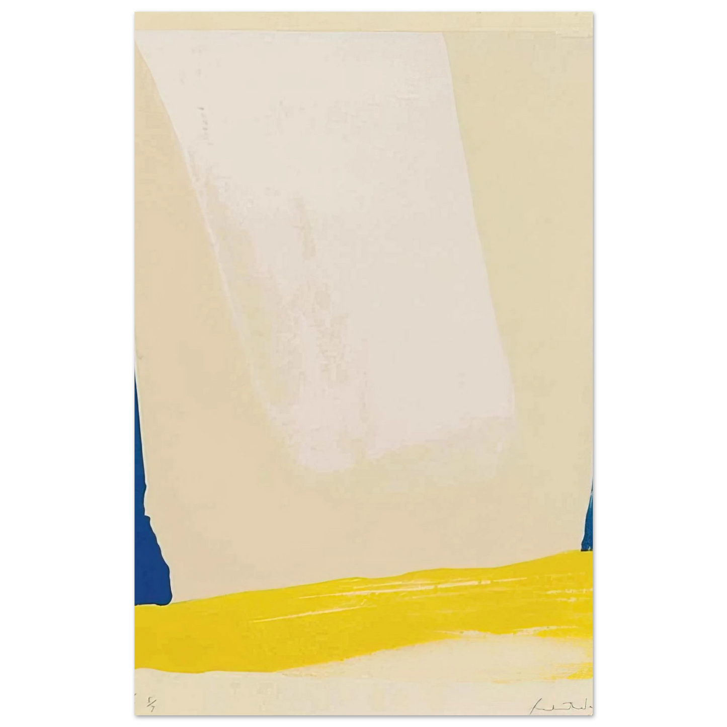 Helen Frankenthaler - White Portal - 1967 Wall art - 15x20 cm / 6x8 inches - Premium Wooden Framed Poster With Fine Art Paper-canvas - White frame