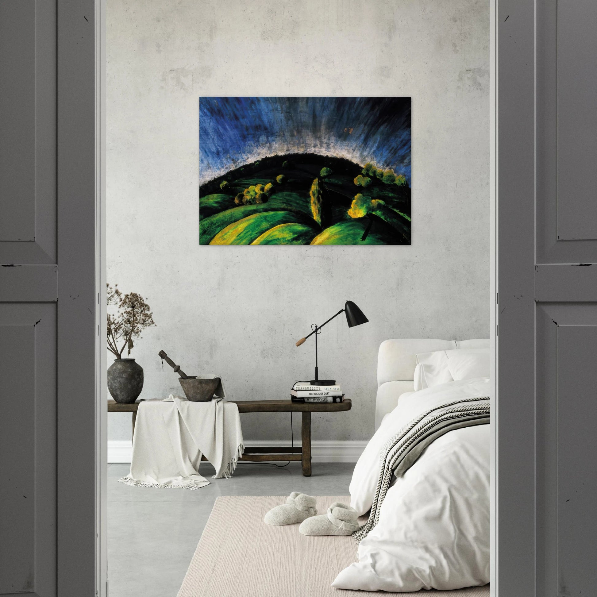 Mountains of Buda - Laszlo Moholy-Nagy Brushed Aluminum Print - 70x100 cm / 28x40 inches | Laszlo Moholy-Nagy Aluminum Print | Laszlo Moholy-Nagy Prints