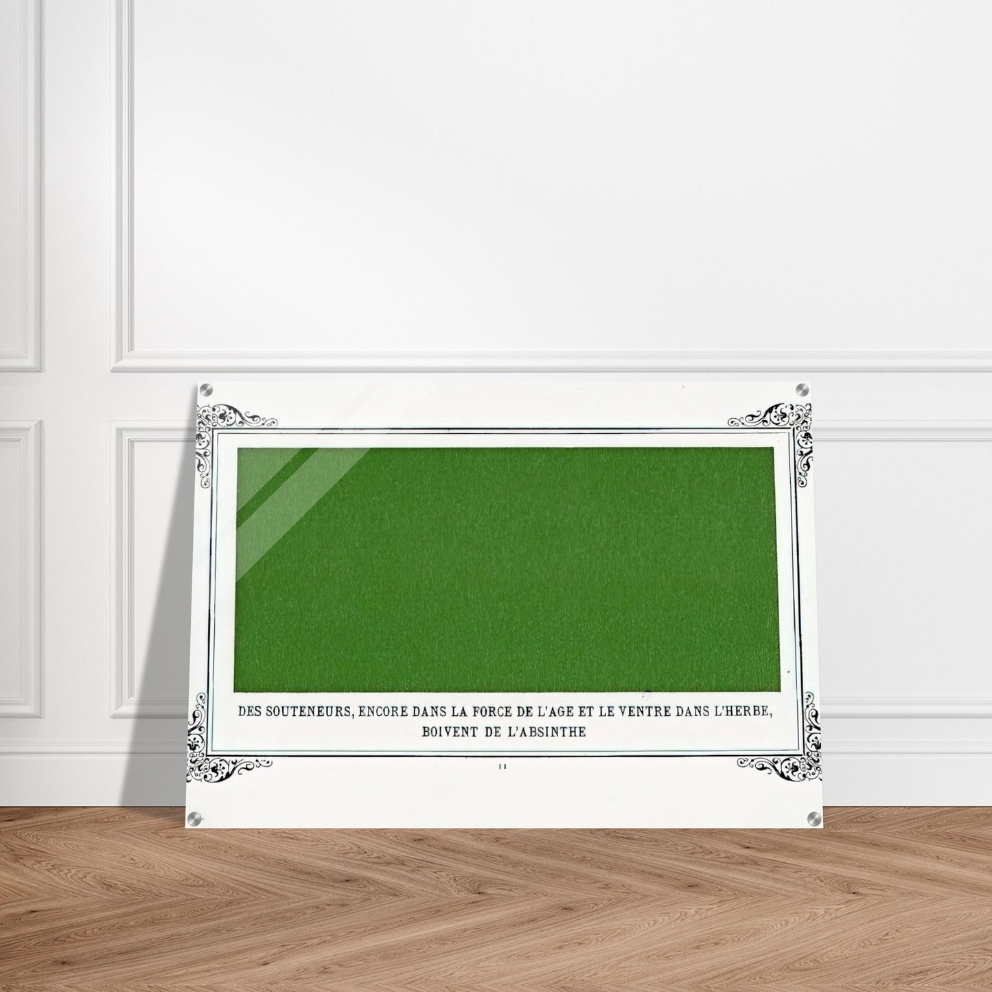 Some Pimps, Known as Green Backs, on their Bellies in the Grass, Drinking Absinthe - Alphonse Allais Acrylic Print - 70x100 cm / 28x40″ inches | Alphonse Allais Wall Art | Alphonse Allais Prints