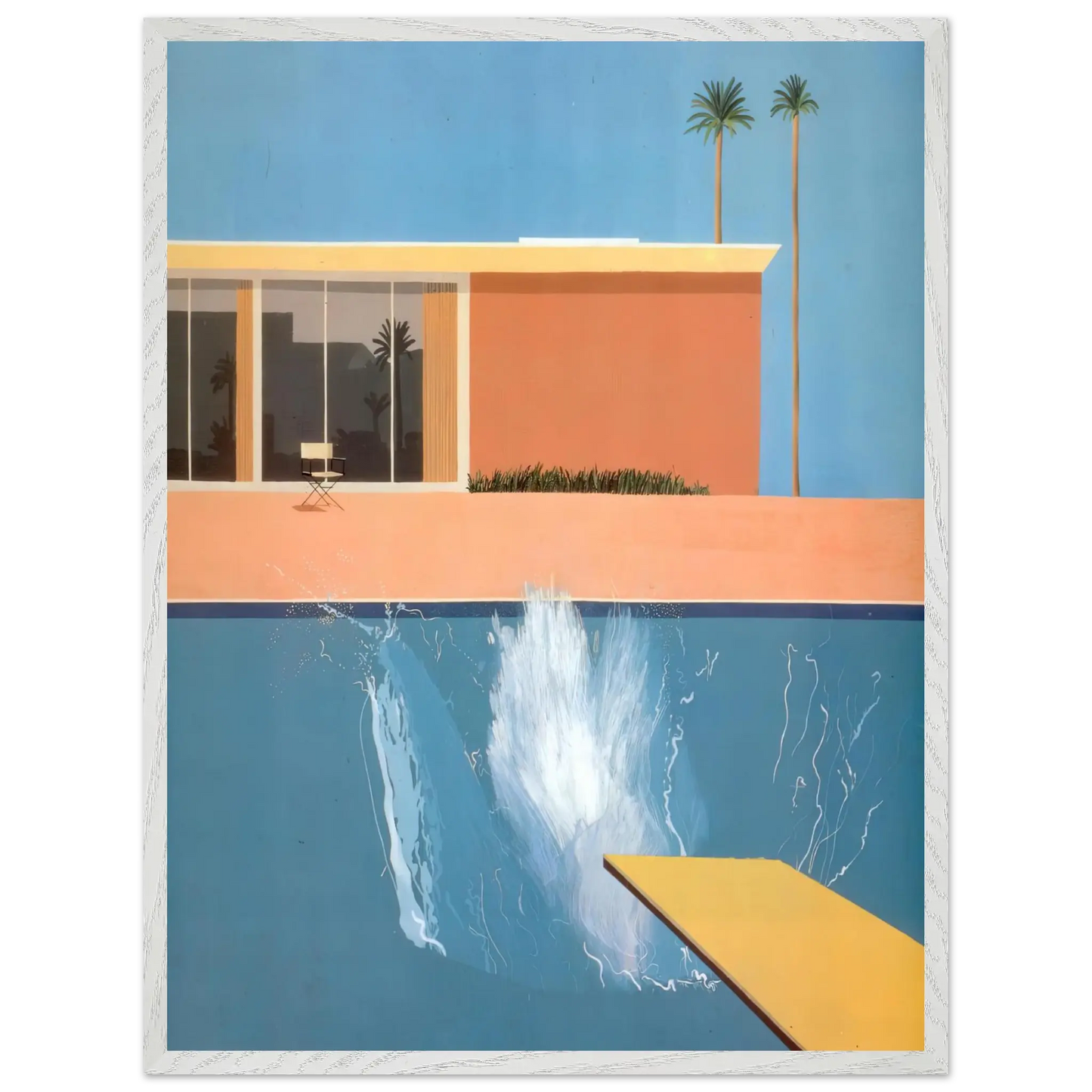 David Hockney - David Hockney Wall art - A3 (29.7 x 42  cm) - Premium Wooden Framed Poster With Fine Art Paper - Wood frame