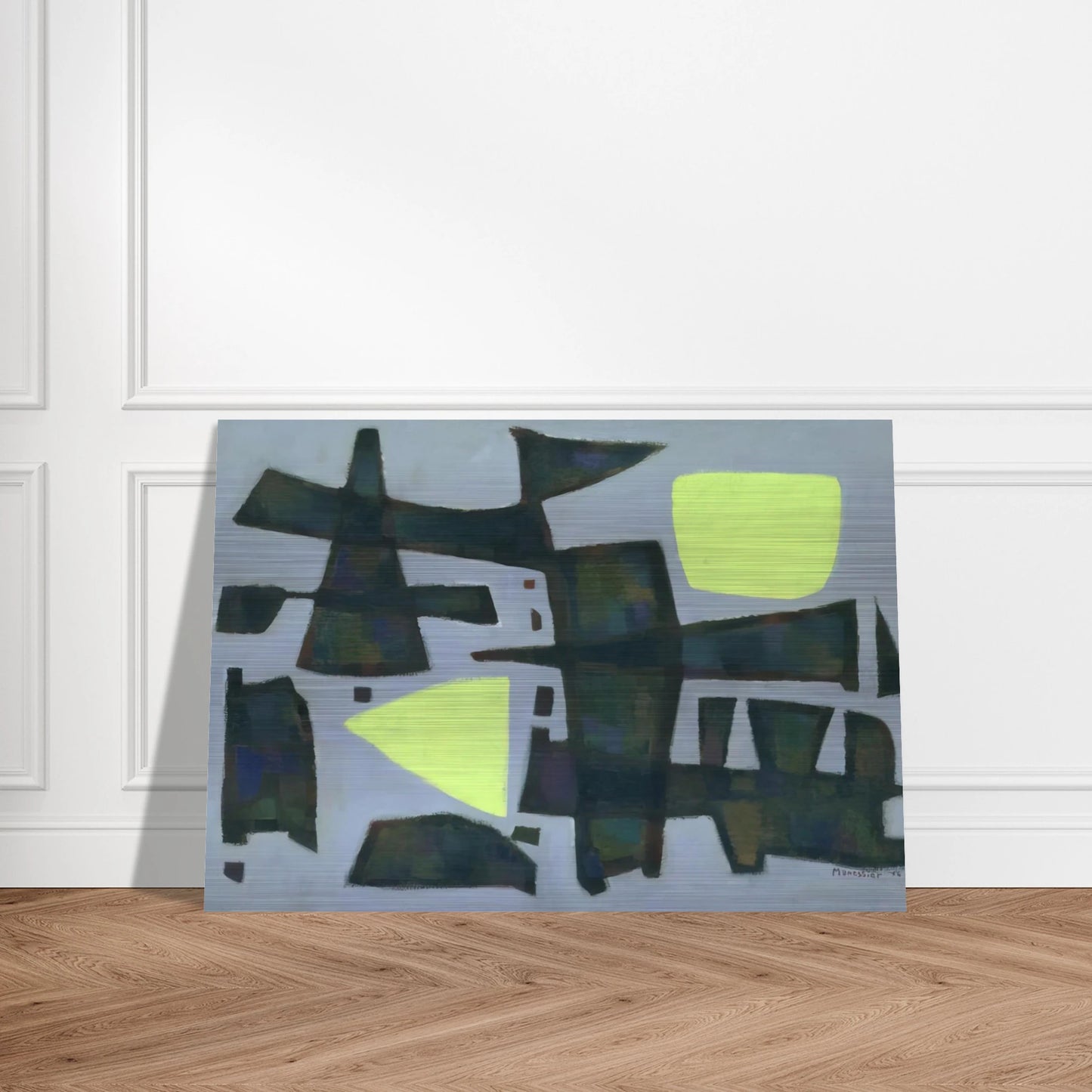 -12° - 1956 - Alfred Manessier Brushed Aluminum Print - 70x100 cm / 28x40 inches | Alfred Manessier Aluminum Print | Alfred Manessier Prints