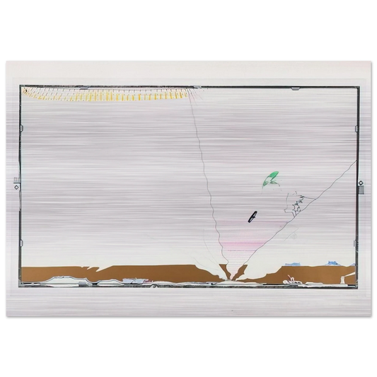 Sea Behind Battle of Iceland Glass - 1970 - Dieter Roth Brushed Aluminum Print - 70x100 cm / 28x40 inches | Dieter Roth Aluminum Print | Dieter Roth Prints