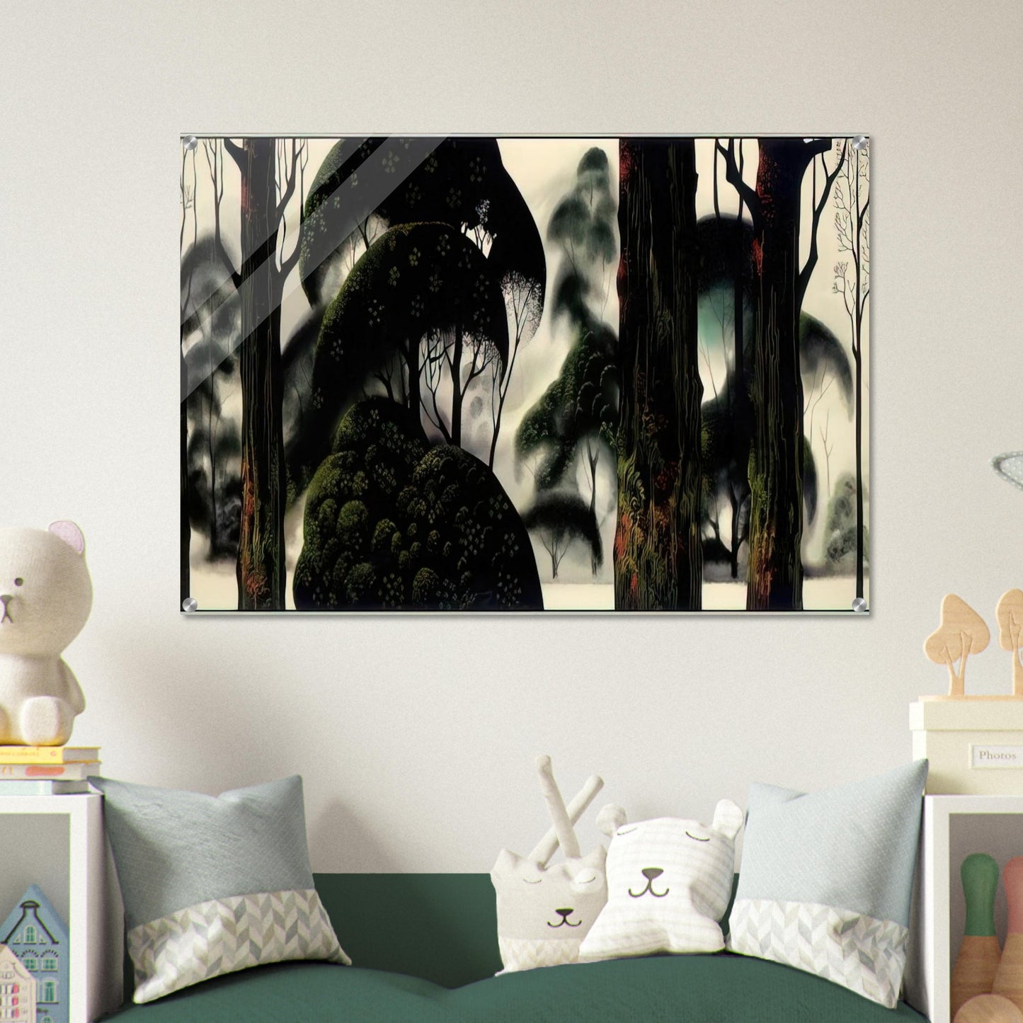 Forest Magic - Eyvind Earle Acrylic Print - 70x100 cm / 28x40″ inches | Eyvind Earle Wall Art | Eyvind Earle Prints