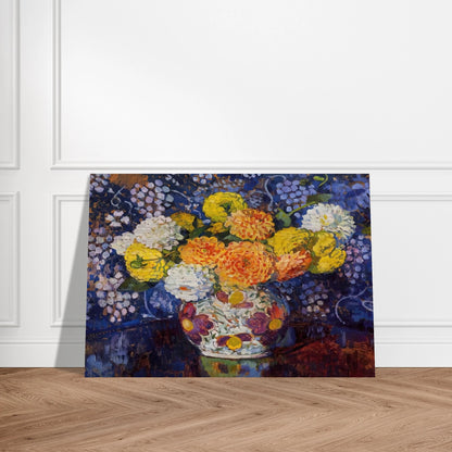 VASE OF FLOWERS 1907 - Theo van Rysselberghe Brushed Aluminum Print - 70x100 cm / 28x40 inches | Theo van Rysselberghe Aluminum Print | Theo van Rysselberghe Prints