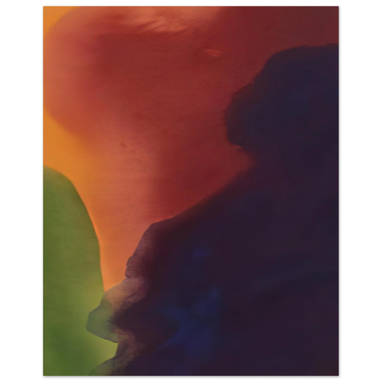 Helen Frankenthaler - Blue Atmosphere III - 1963 Wall art - 40x40 cm / 16x16 inches - Premium Wooden Framed Poster With Fine Art Paper-canvas - Wood frame