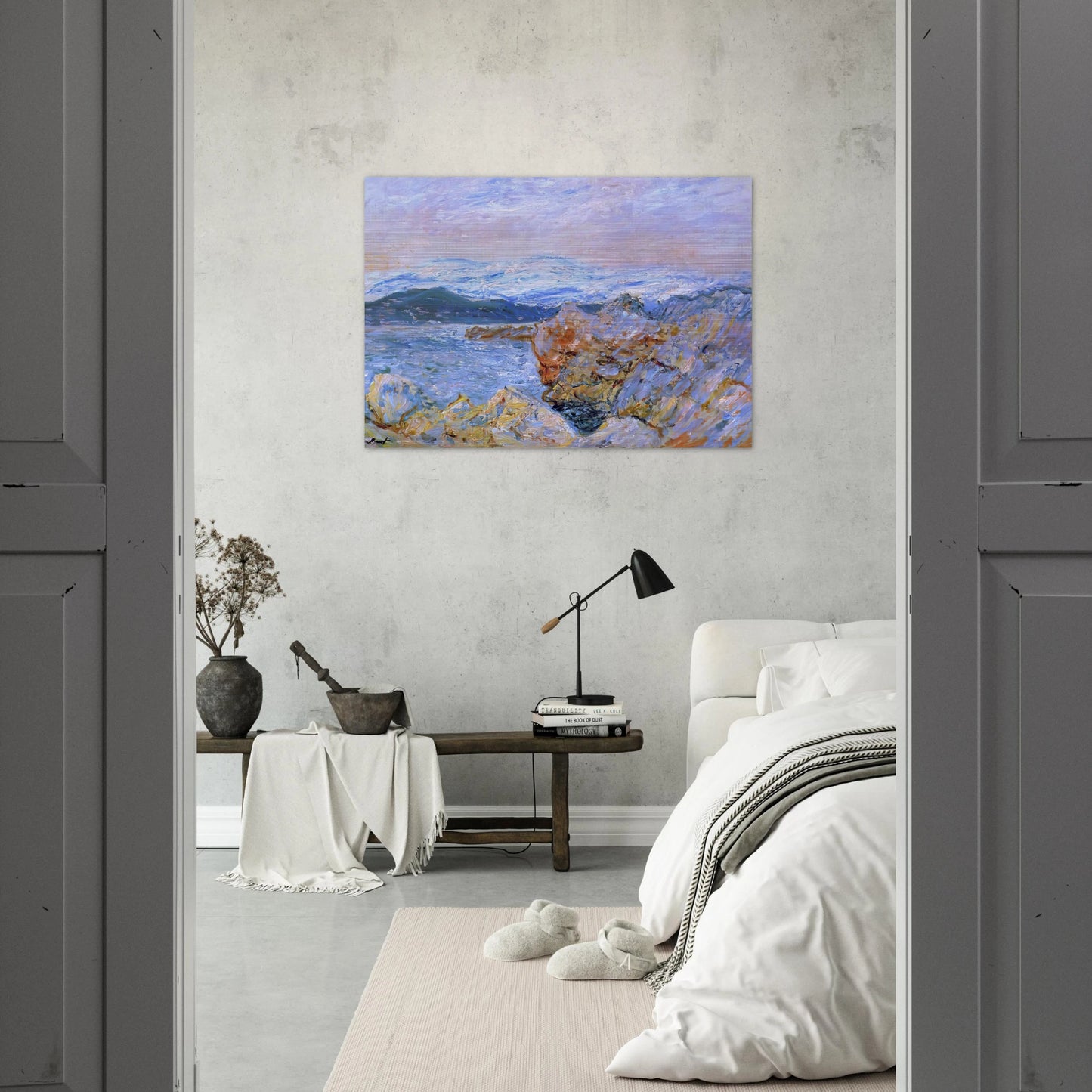 The Gulf Juan at Antibes - claude monet Brushed Aluminum Print - 70x100 cm / 28x40 inches | claude monet Aluminum Print | claude monet Prints