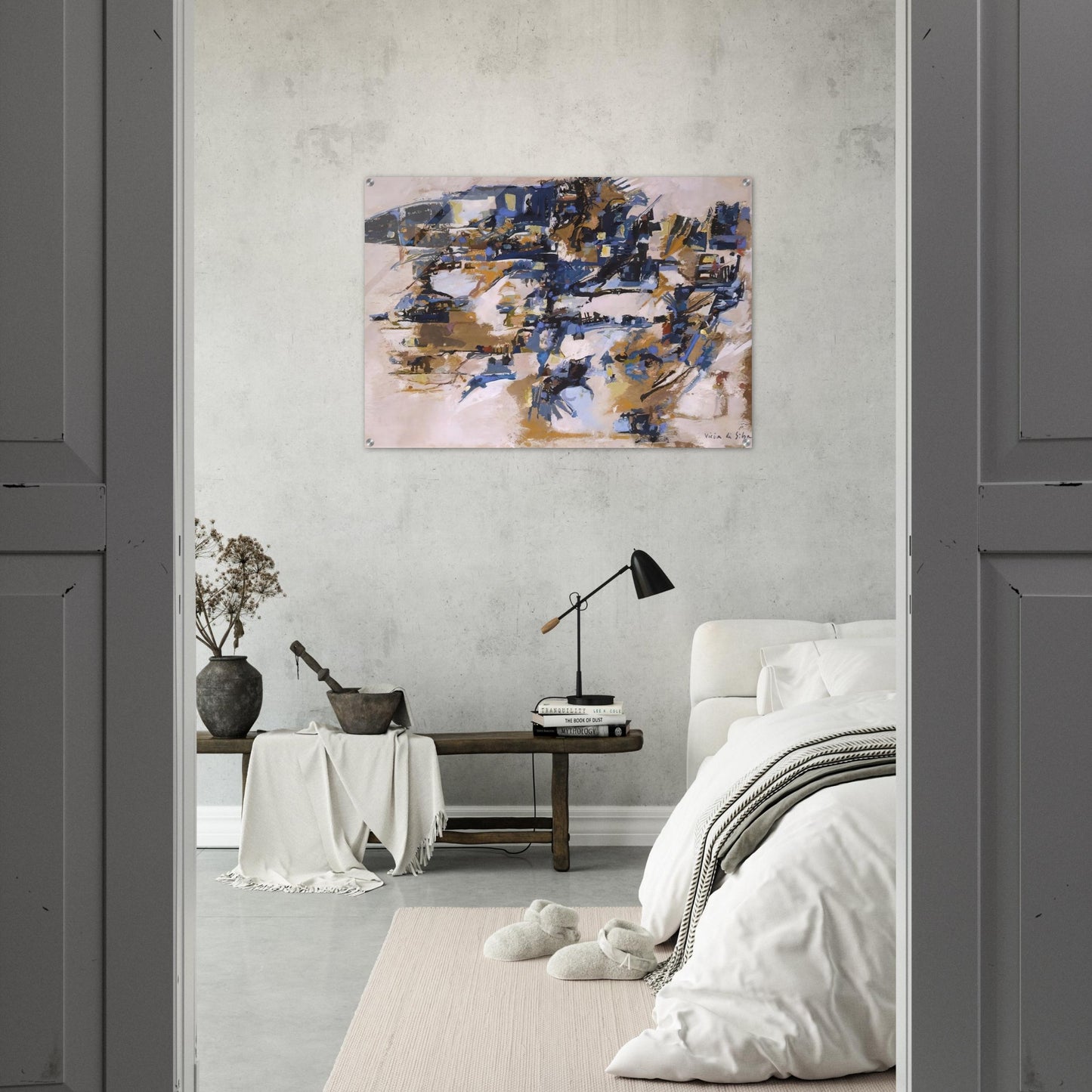 Untitled - 1958 - Maria Helena Vieira da Silva Acrylic Print - 70x100 cm / 28x40″ inches | Maria Helena Vieira da Silva Wall Art | Maria Helena Vieira da Silva Prints
