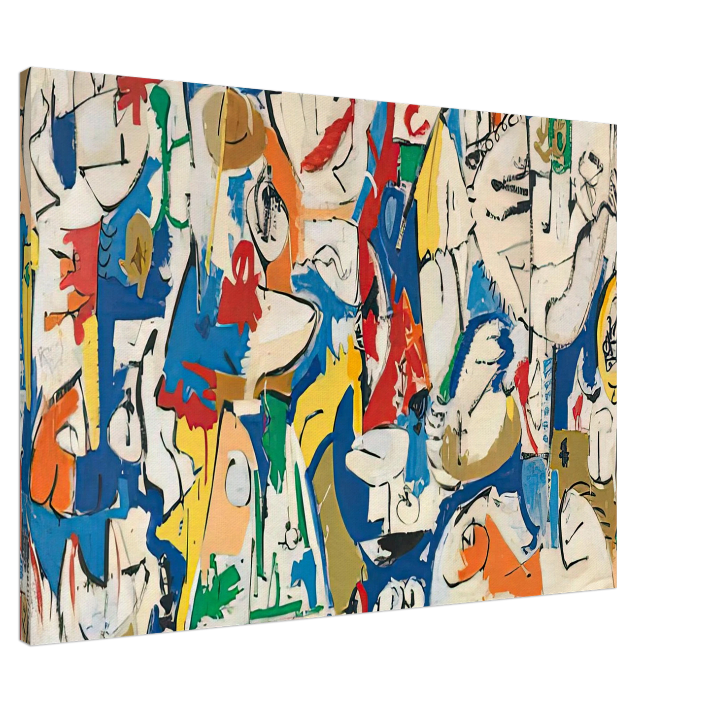 Helen Frankenthaler - The Jugglers, 1951- Wall Art - 21x29.7 cm / 8x12" - Premium Wooden Framed Poster With Fine Art Paper-canvas - Wood frame
