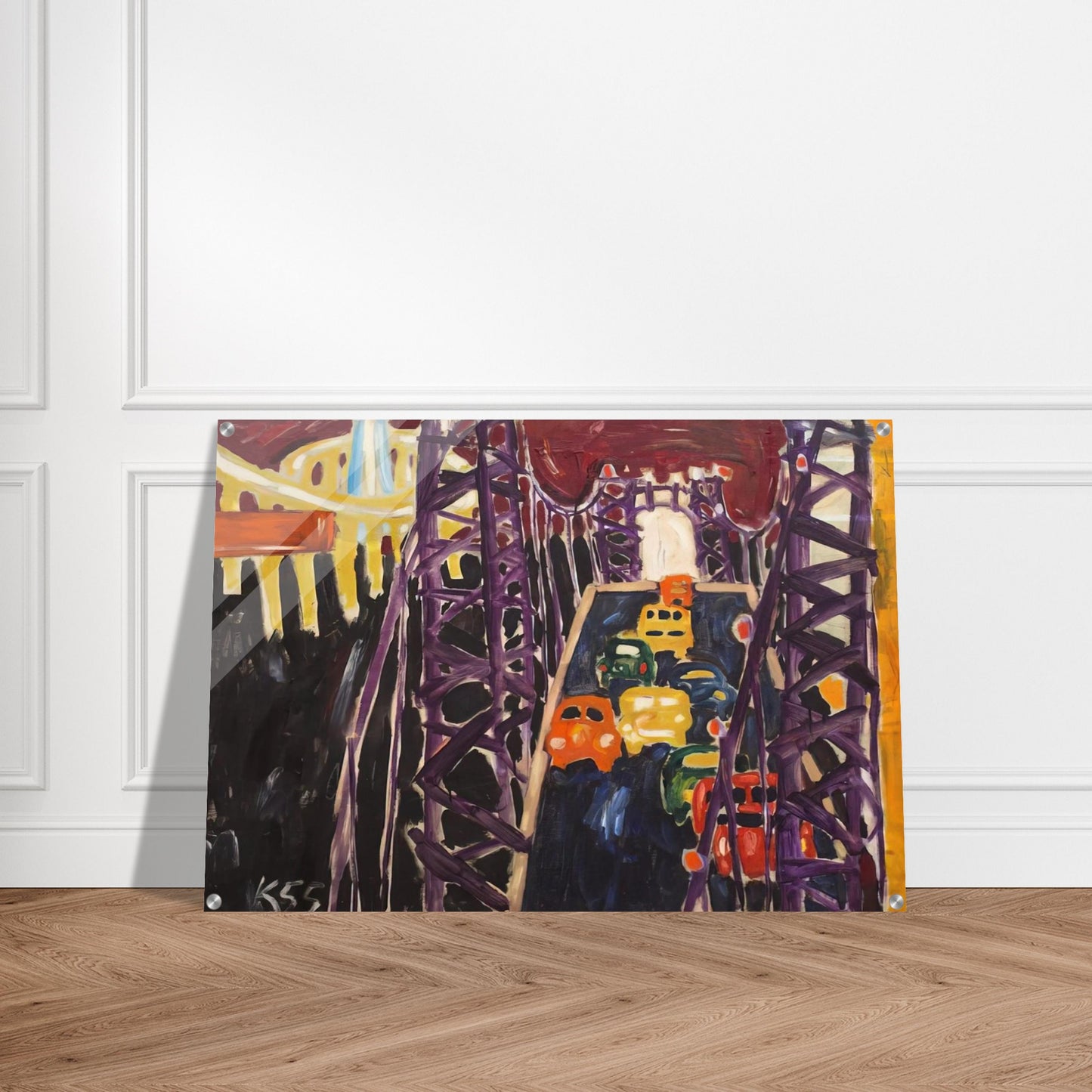 George Washington Bridge, with Cars - Allan Kaprow Acrylic Print - 70x100 cm / 28x40″ inches | Allan Kaprow Wall Art | Allan Kaprow Prints