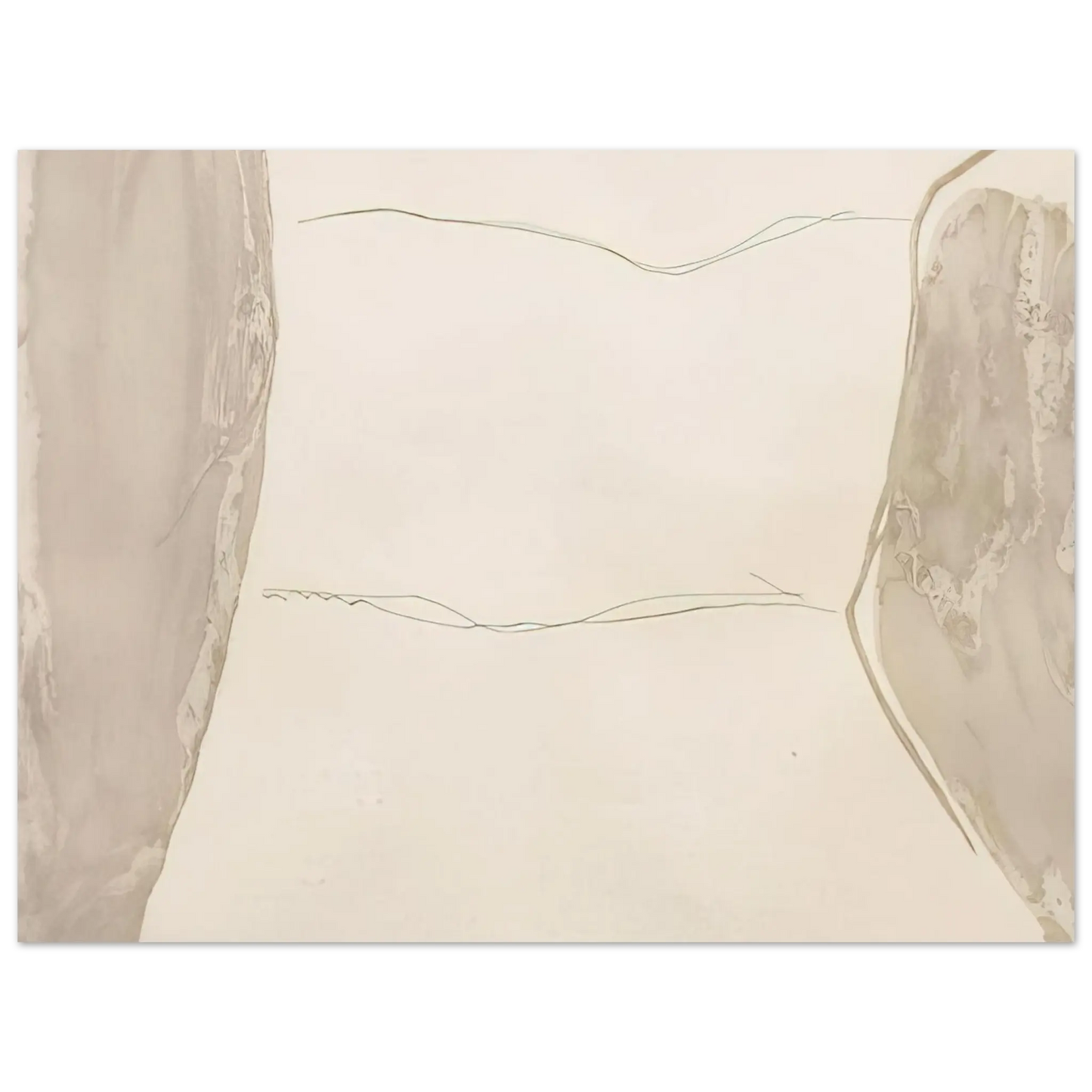 Helen Frankenthaler - Ponti - 1973 Wall art - 28x43  cm / XL (11x17 Inches) - Premium Wooden Framed Poster With Fine Art Paper - White frame