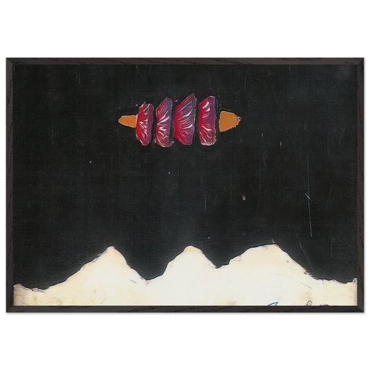 Untitled 39 - 1950 - Forrest Bess 70x100 cm / 28x40 inches Framed Art Print – Black Wooden Frame