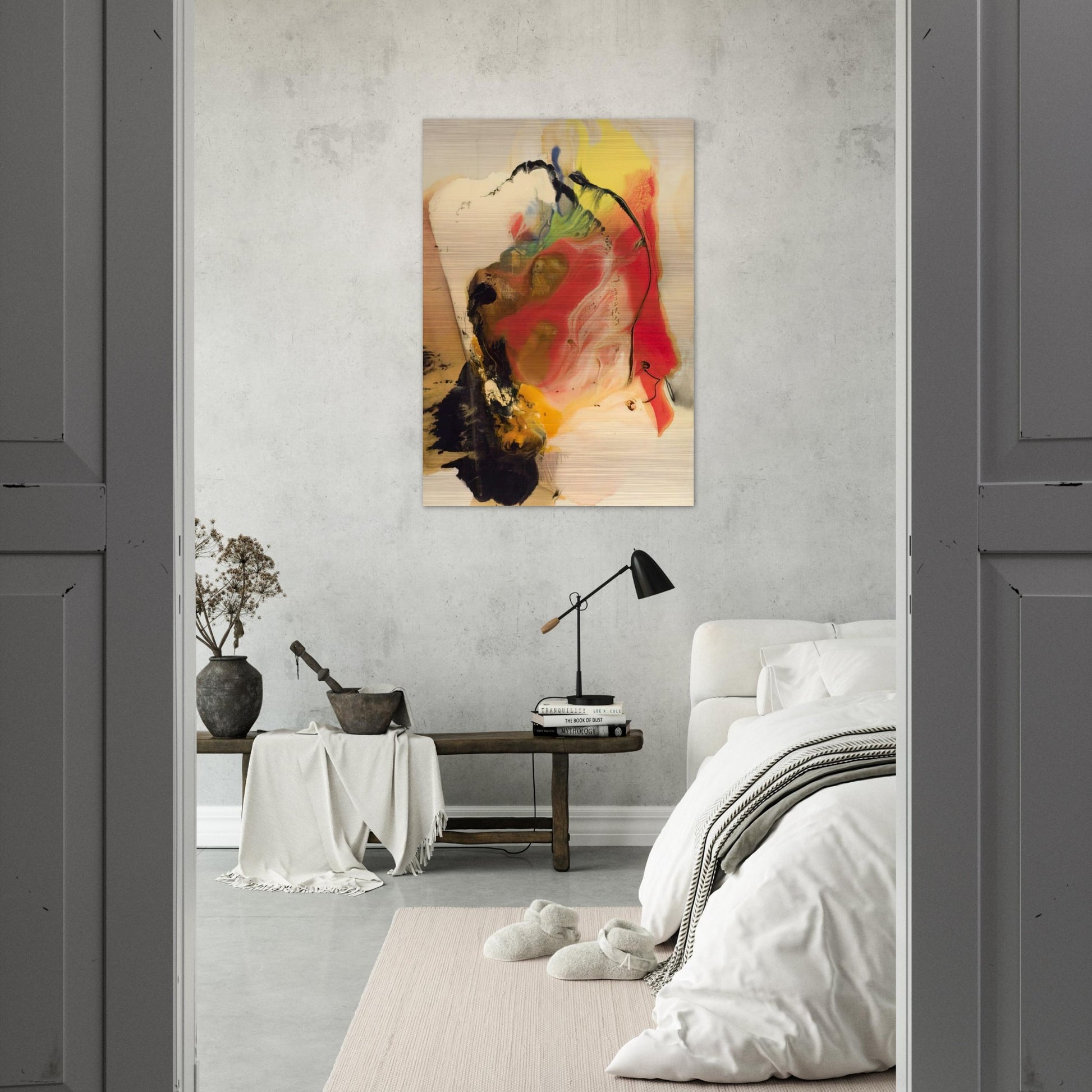 Pompey s Head - Paul Jenkins Brushed Aluminum Print - 70x100 cm / 28x40 inches | Paul Jenkins Aluminum Print | Paul Jenkins Prints