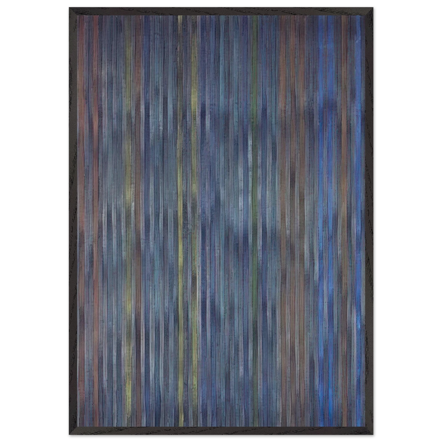 Black Friar - 1978 - Gene Davis 70x100 cm / 28x40 inches Framed Art Print – Black Wooden Frame