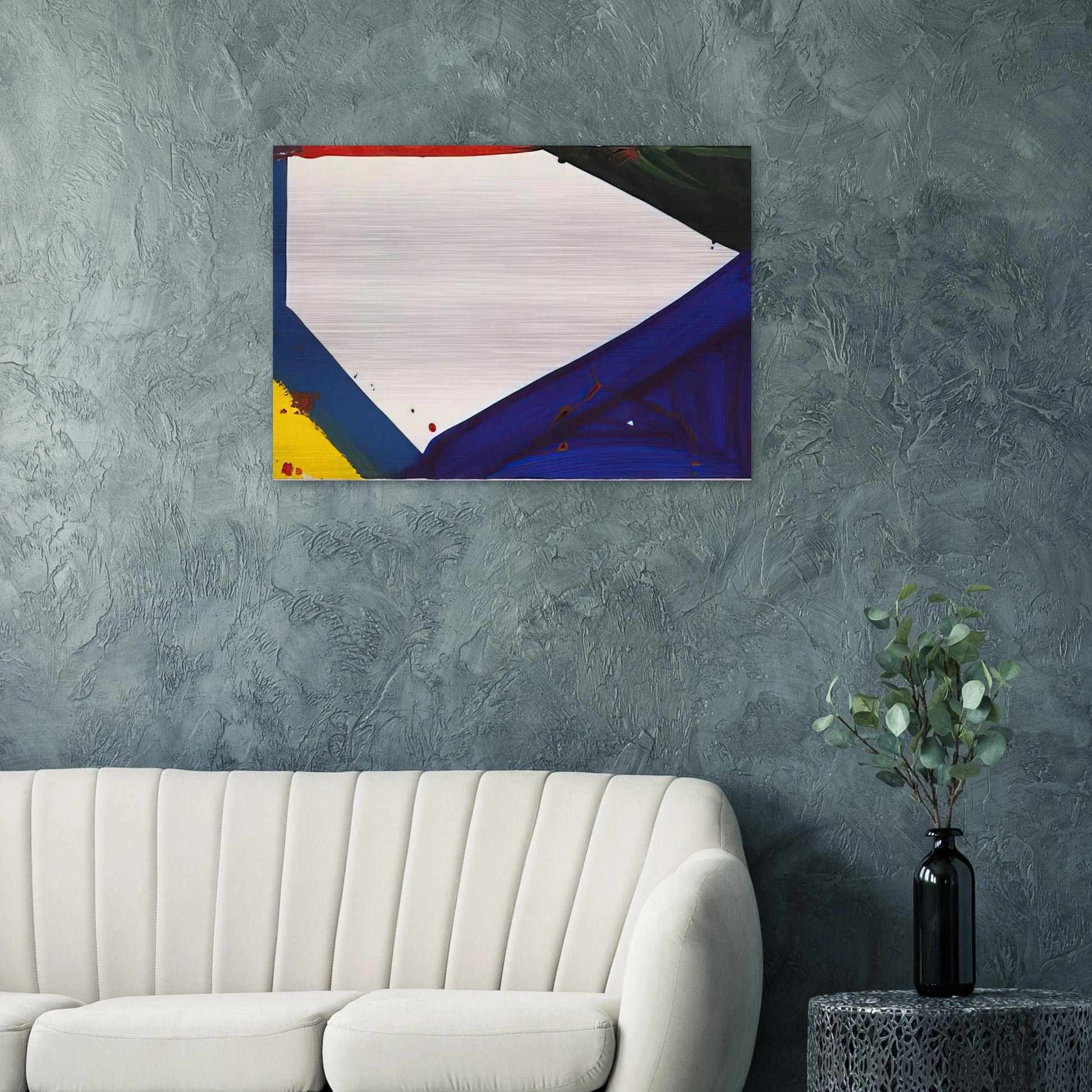 Untitled  Edge  - Sam Francis Brushed Aluminum Print - 70x100 cm / 28x40 inches | Sam Francis Aluminum Print | Sam Francis Prints