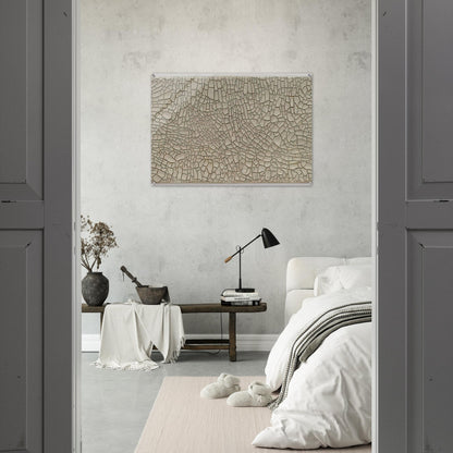 Cretto Grande Bianco - 1982 - Alberto Burri Acrylic Print - 70x100 cm / 28x40″ inches | Alberto Burri Wall Art | Alberto Burri Prints