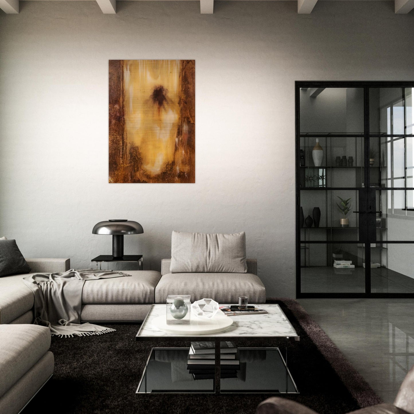 Homage of Melville - Abstract Expressionism - Paul Jenkins Brushed Aluminum Print - 70x100 cm / 28x40 inches | Paul Jenkins Aluminum Print | Paul Jenkins Prints