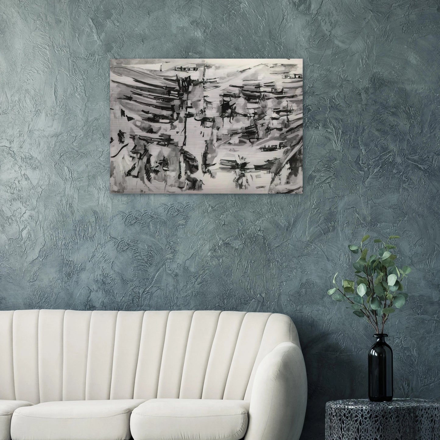 Composition - 1955 - Maria Helena Vieira da Silva Brushed Aluminum Print - 70x100 cm / 28x40 inches | Maria Helena Vieira da Silva Aluminum Print | Maria Helena Vieira da Silva Prints