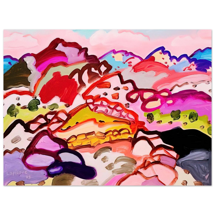 Charles Lapicque - Paysage en Castille - 1973  75x100 cm / 30x40inches Fine Art Poster