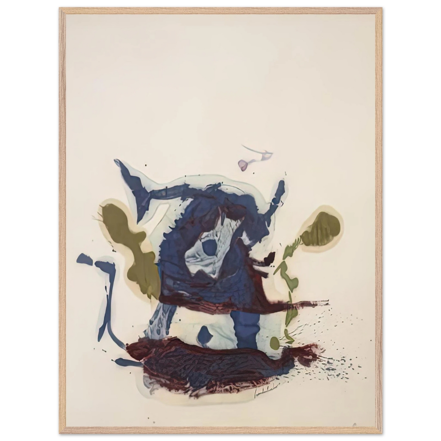 Helen Frankenthaler - Vessel, 1961- Wall Art - 30x40 cm / 12x16 inches - Premium Wooden Framed Poster With Fine Art Paper-canvas - Wood frame