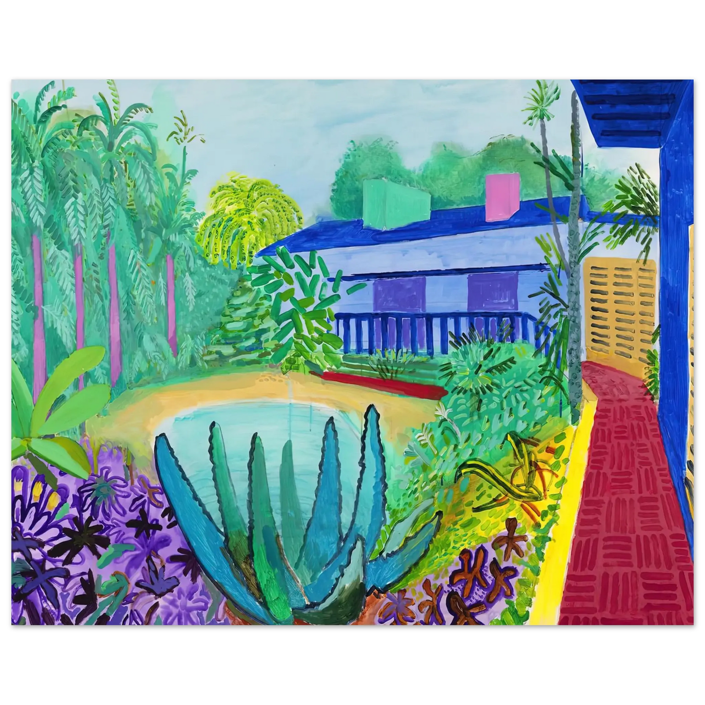 David Hockney - David Hockney Wall art - 30x40 cm / 12x16 Inches - Premium Wooden Framed Poster With Fine Art Paper - Wood frame