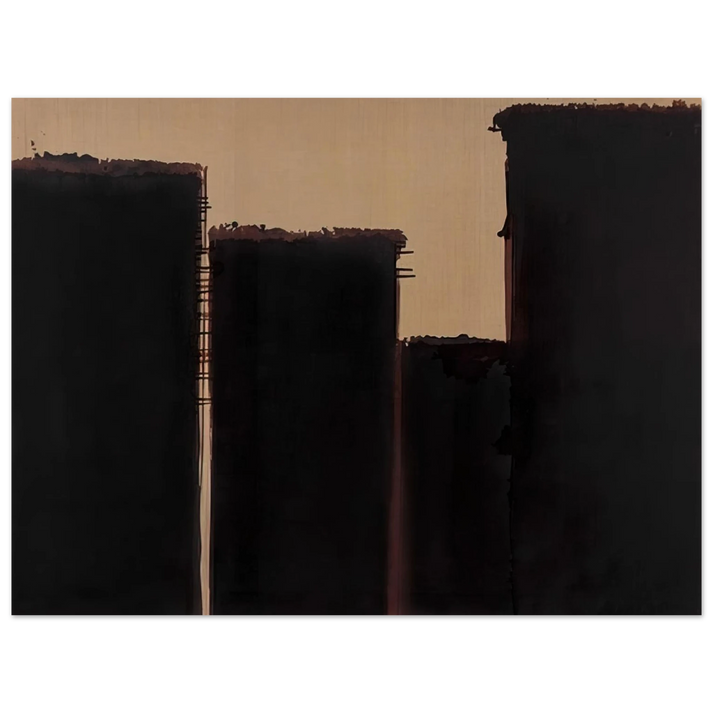 Yun Hyong-keun - Burnt Umber  Ultramarine - 1991  75x100 cm / 30x40inches Fine Art Poster