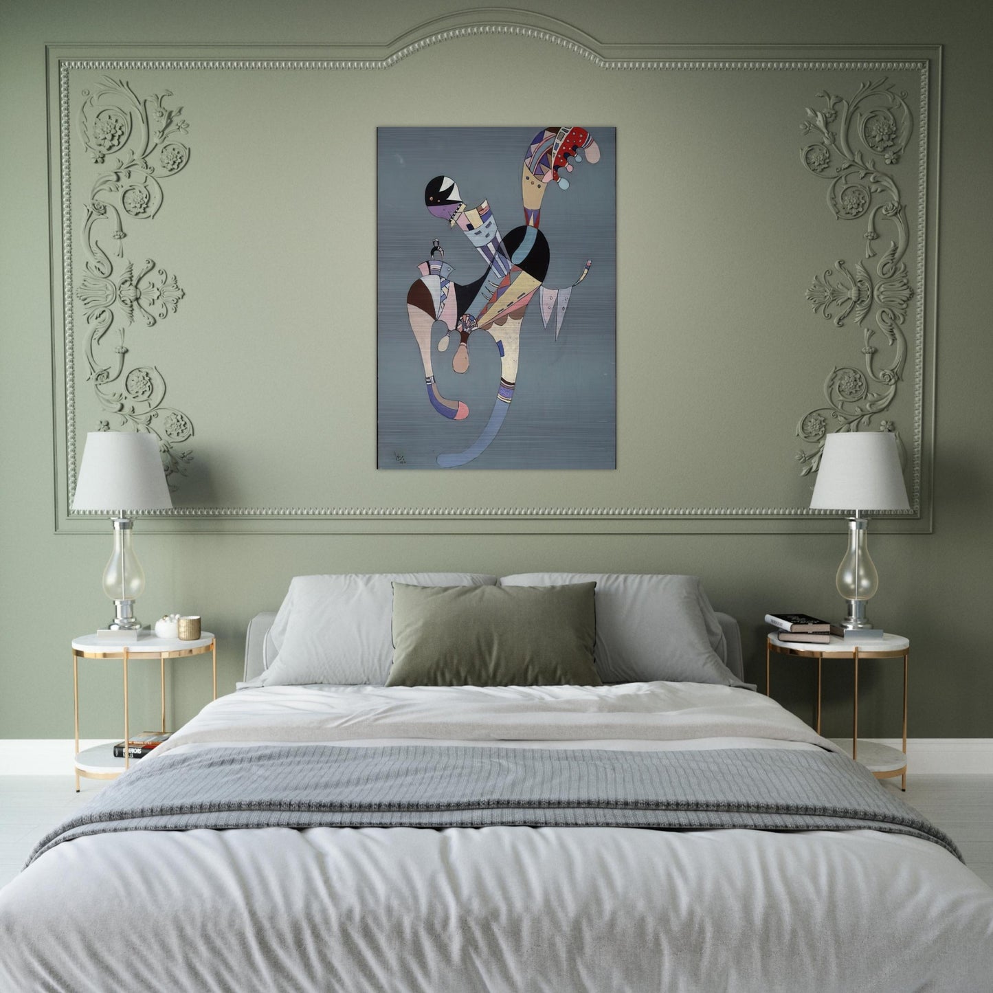 A FLOATING FIGURE 1942 - Wassily Kandinsky Brushed Aluminum Print - 70x100 cm / 28x40 inches | Wassily Kandinsky Aluminum Print | Wassily Kandinsky Prints