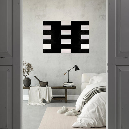 White and Black - Ellsworth Kelly Brushed Aluminum Print - 70x100 cm / 28x40 inches | Ellsworth Kelly Aluminum Print | Ellsworth Kelly Prints