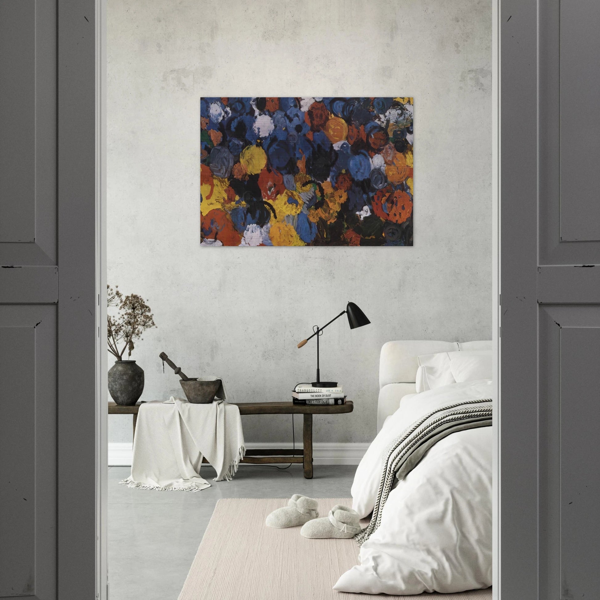 Blue Flood - 1960 - Ernst Wilhelm Nay Brushed Aluminum Print - 70x100 cm / 28x40 inches | Ernst Wilhelm Nay Aluminum Print | Ernst Wilhelm Nay Prints