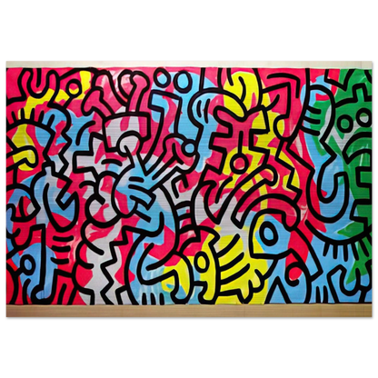 UNTITLED 1987 - Keith Haring Brushed Aluminum Print - 70x100 cm / 28x40 inches | Keith Haring Aluminum Print | Keith Haring Prints
