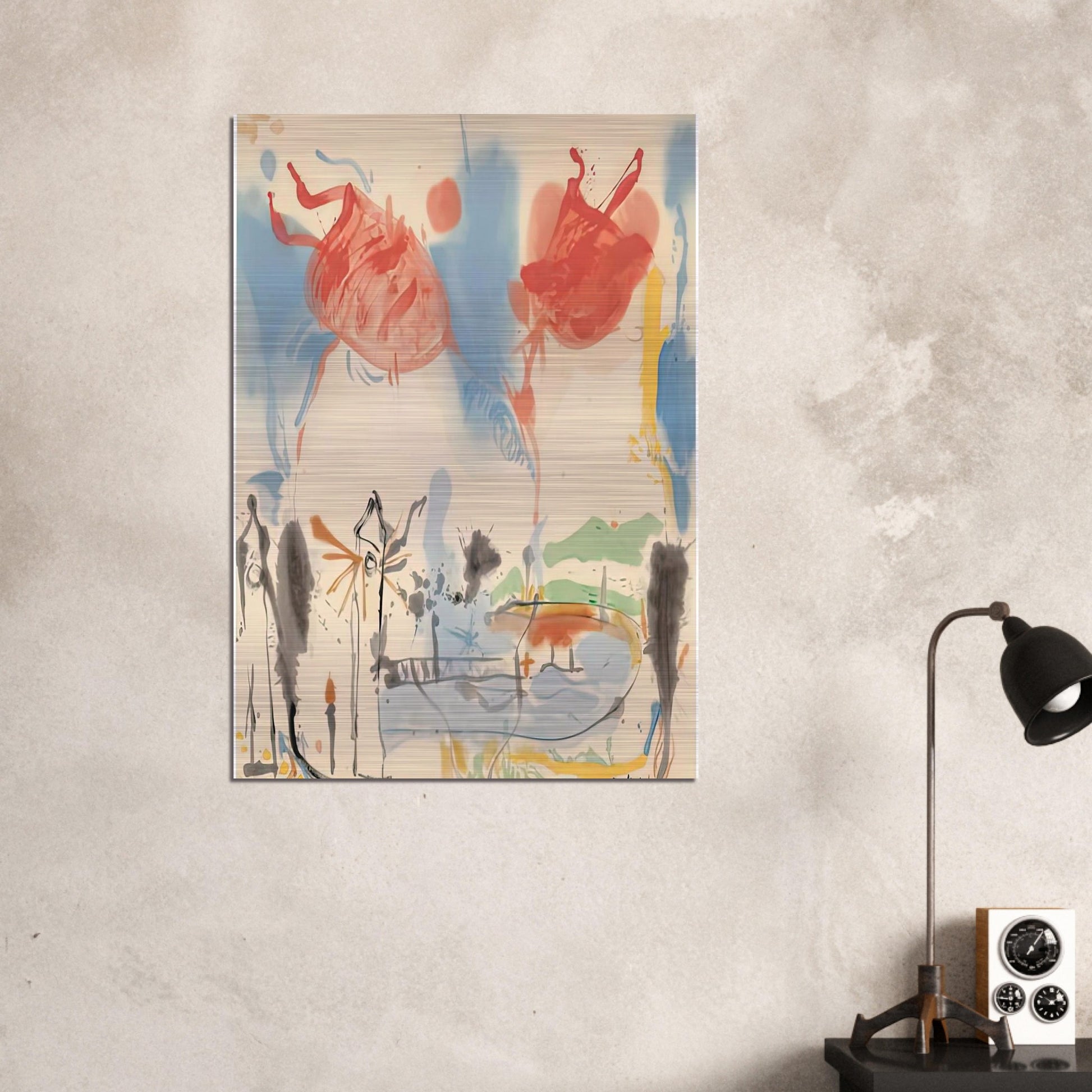 Round Trip, 1957- - Helen Frankenthaler Brushed Aluminum Print - 70x100 cm / 28x40 inches | Helen Frankenthaler Aluminum Print | Helen Frankenthaler Prints