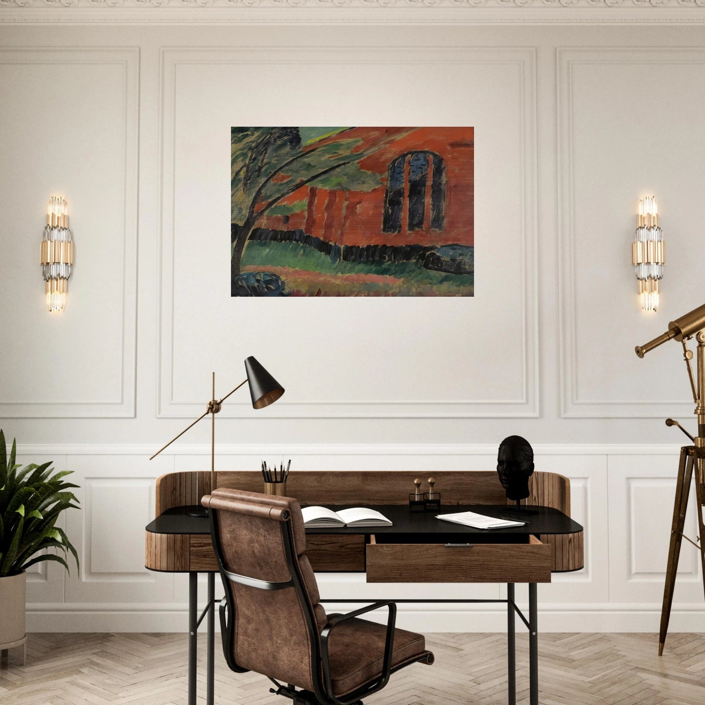 THE CHURCH IN PREROW 1911 - Alexej von Jawlensky Brushed Aluminum Print - 70x100 cm / 28x40 inches | Alexej von Jawlensky Aluminum Print | Alexej von Jawlensky Prints