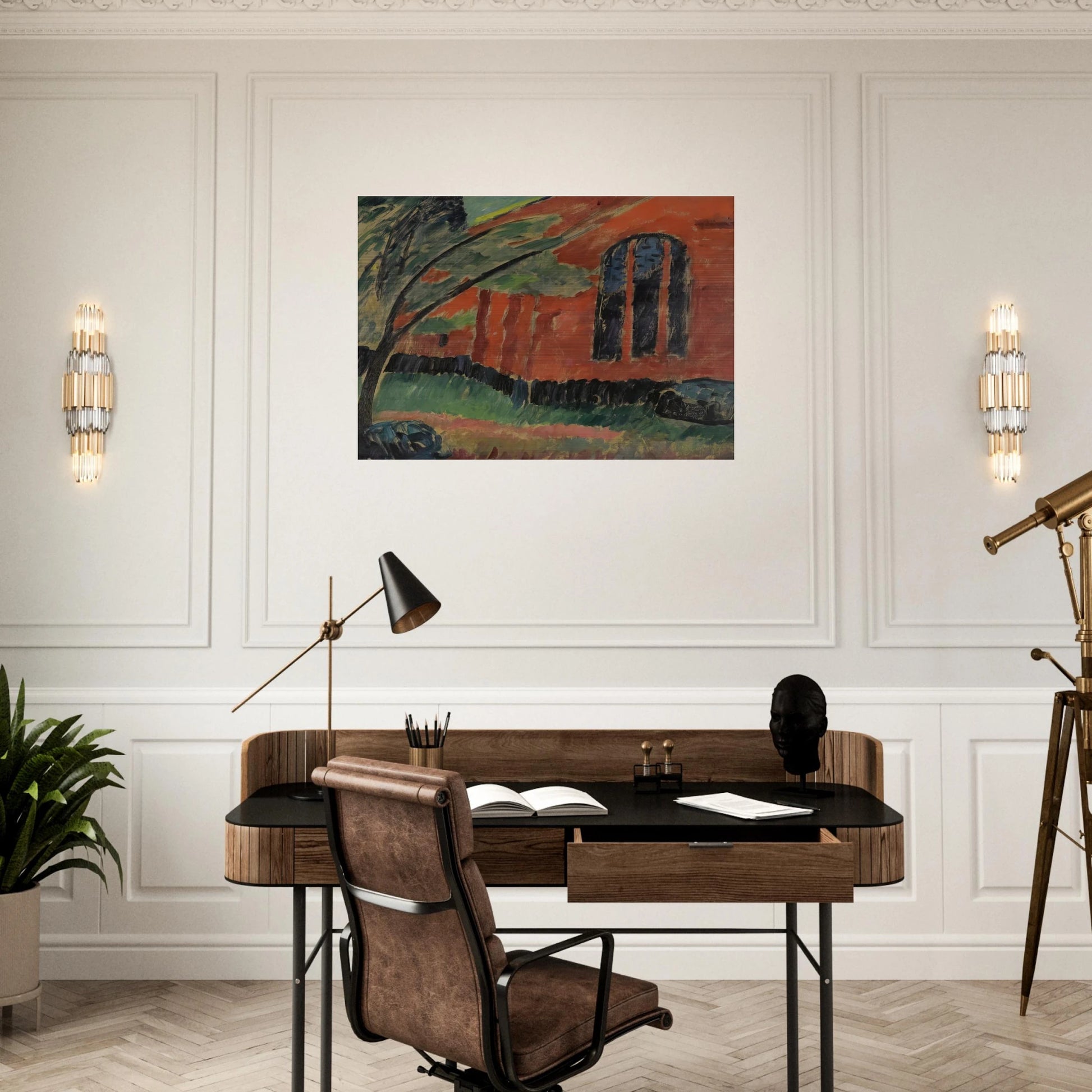 THE CHURCH IN PREROW 1911 - Alexej von Jawlensky Brushed Aluminum Print - 70x100 cm / 28x40 inches | Alexej von Jawlensky Aluminum Print | Alexej von Jawlensky Prints