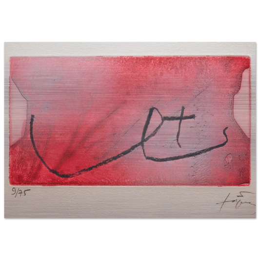 SEINS 1984 - Antoni Tapies Brushed Aluminum Print - 70x100 cm / 28x40 inches | Antoni Tapies Aluminum Print | Antoni Tapies Prints