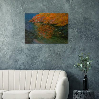 SMALL ROCKY BAY OF NANS CADAQUES 1921 - Salvador Dali Brushed Aluminum Print - 70x100 cm / 28x40 inches | Salvador Dali Aluminum Print | Salvador Dali Prints